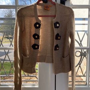 Tory Burch Alpaca Wool Buckle Designer Sweater New